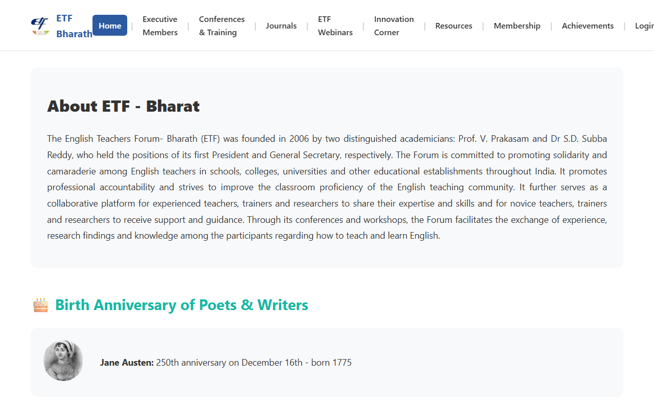 English Teachers Forum website