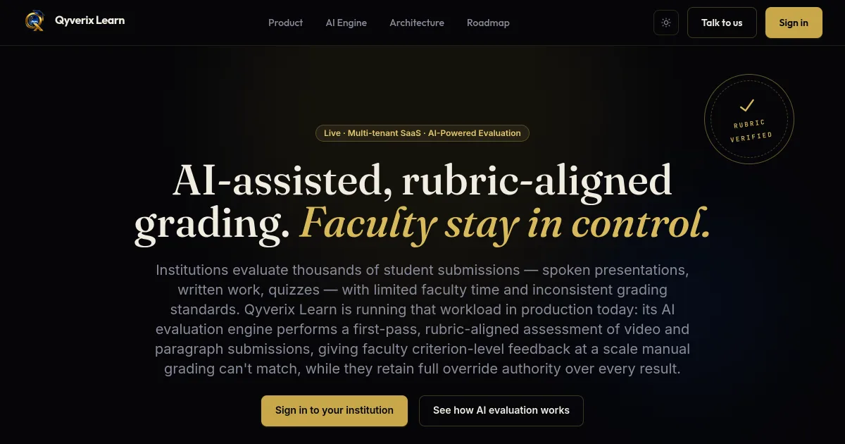 Qyverix Learn website built by Qyverix