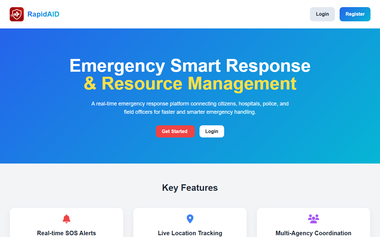 Rapid Aid website